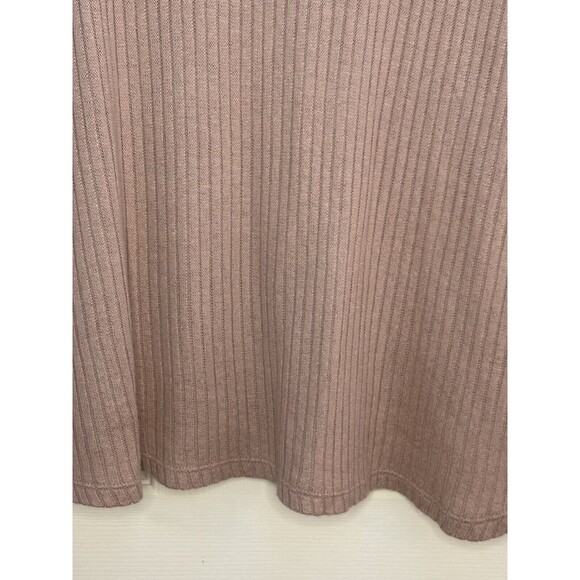 American Eagle Shirt Womens XS Mauve Pink Ribbed Soft Sexy V Neck Long Sleeve - Picture 4 of 7